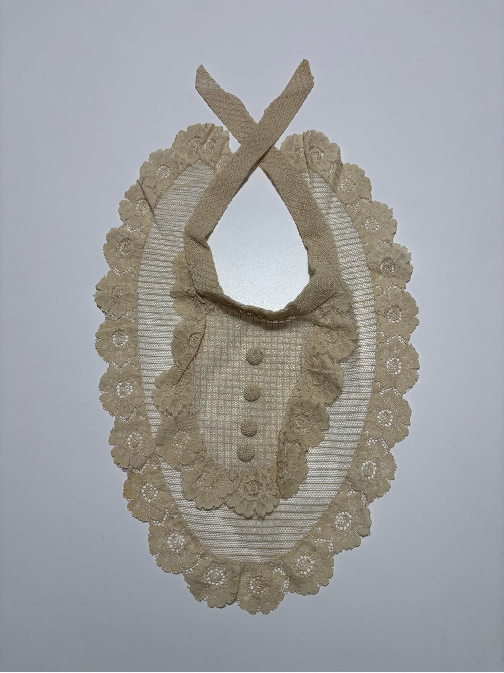 Antique Dickey Collar Cream Lace Coquette